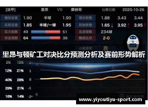 里昂与顿矿工对决比分预测分析及赛前形势解析